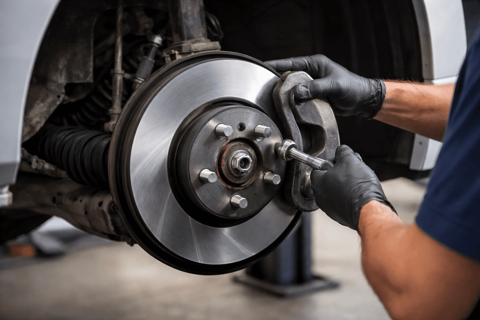 mechanic working in brake services Oklahoma city, brakes, brake repair near me